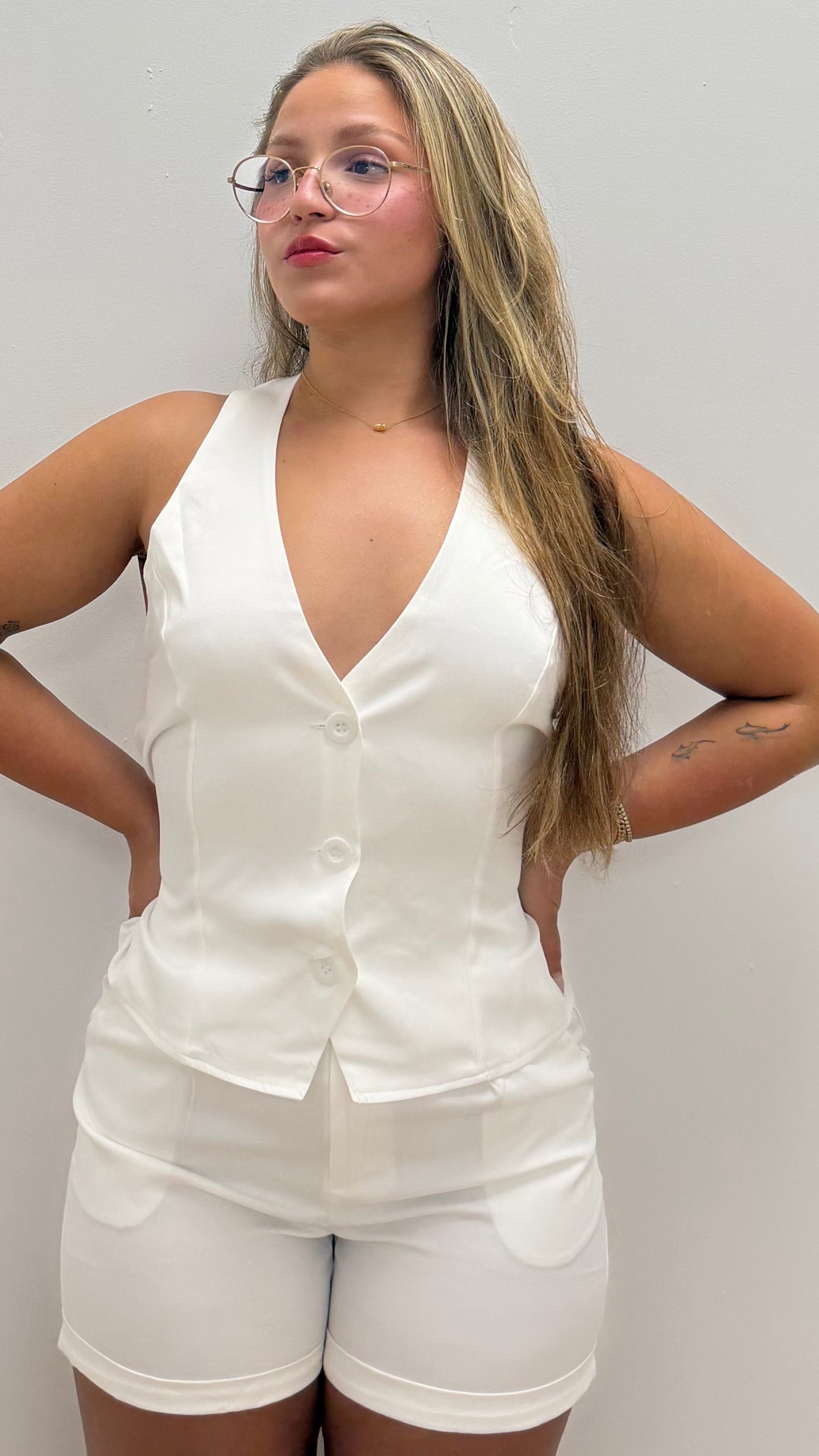 Conjunto Halter Blanco