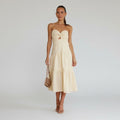 Vestido Elegance Strapless Cream